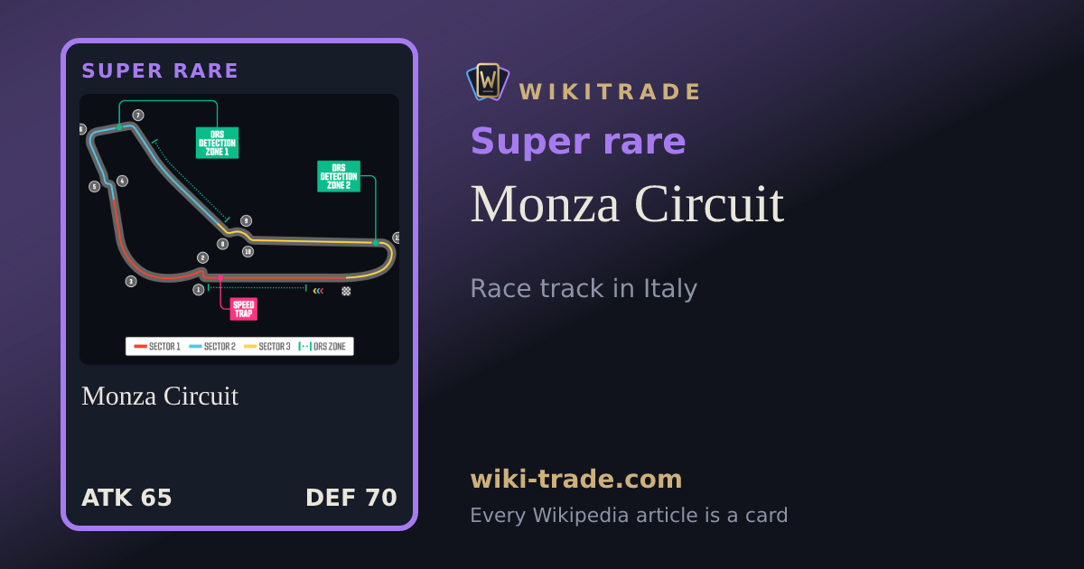 Monza Circuit — Super rare card