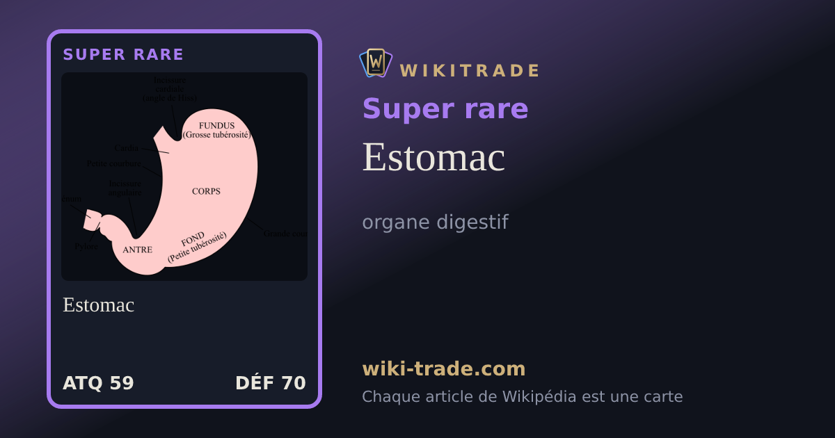 Estomac — carte Super rare