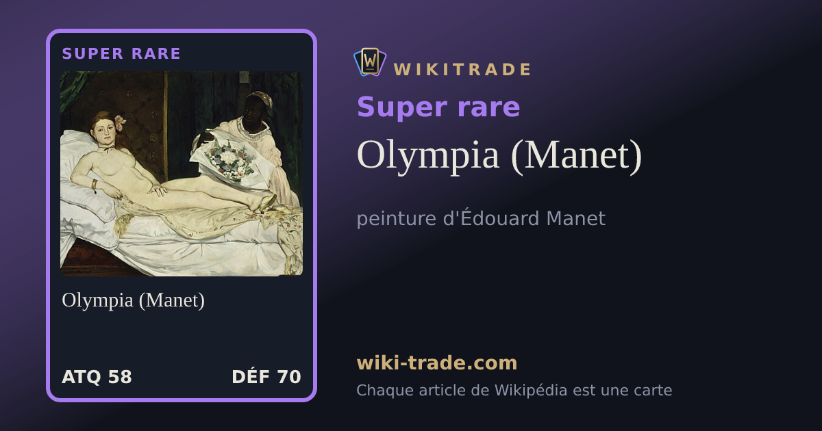 Olympia (Manet) — carte Super rare