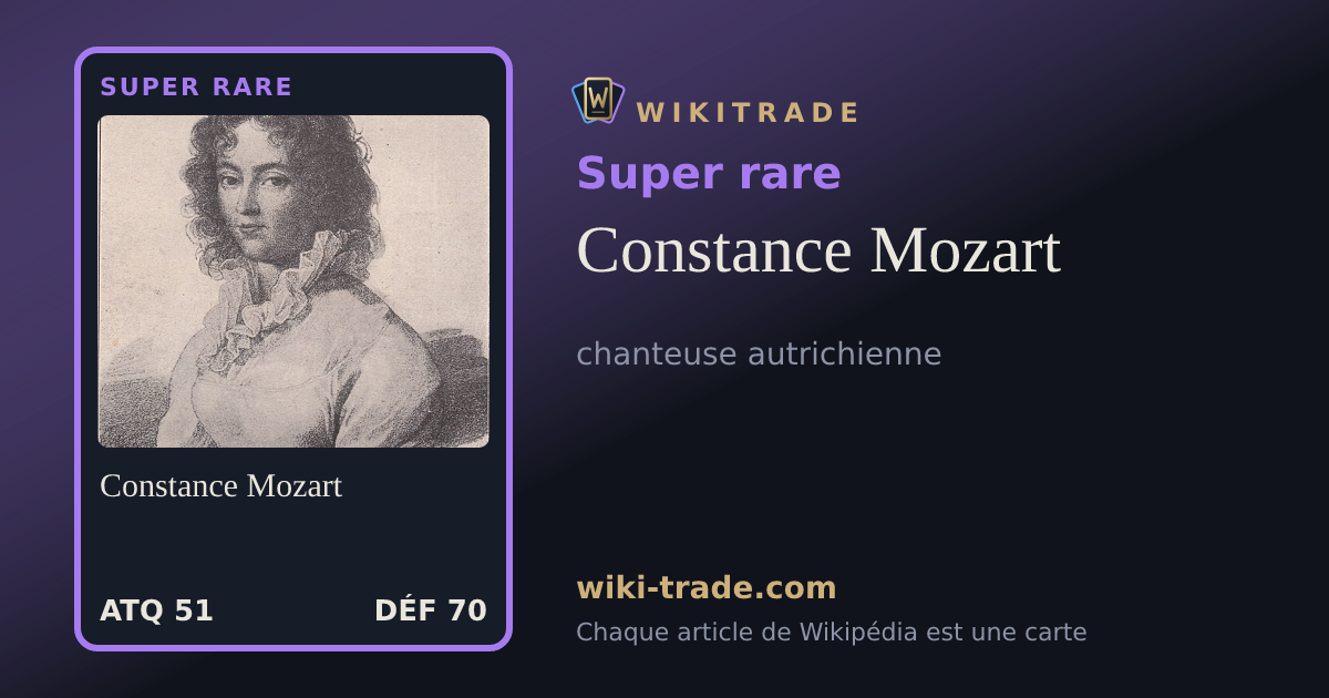 Constance Mozart — carte Super rare