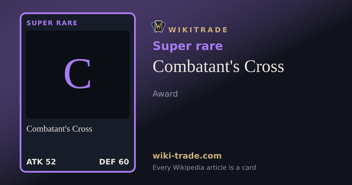 Combatant's Cross — Super rare card