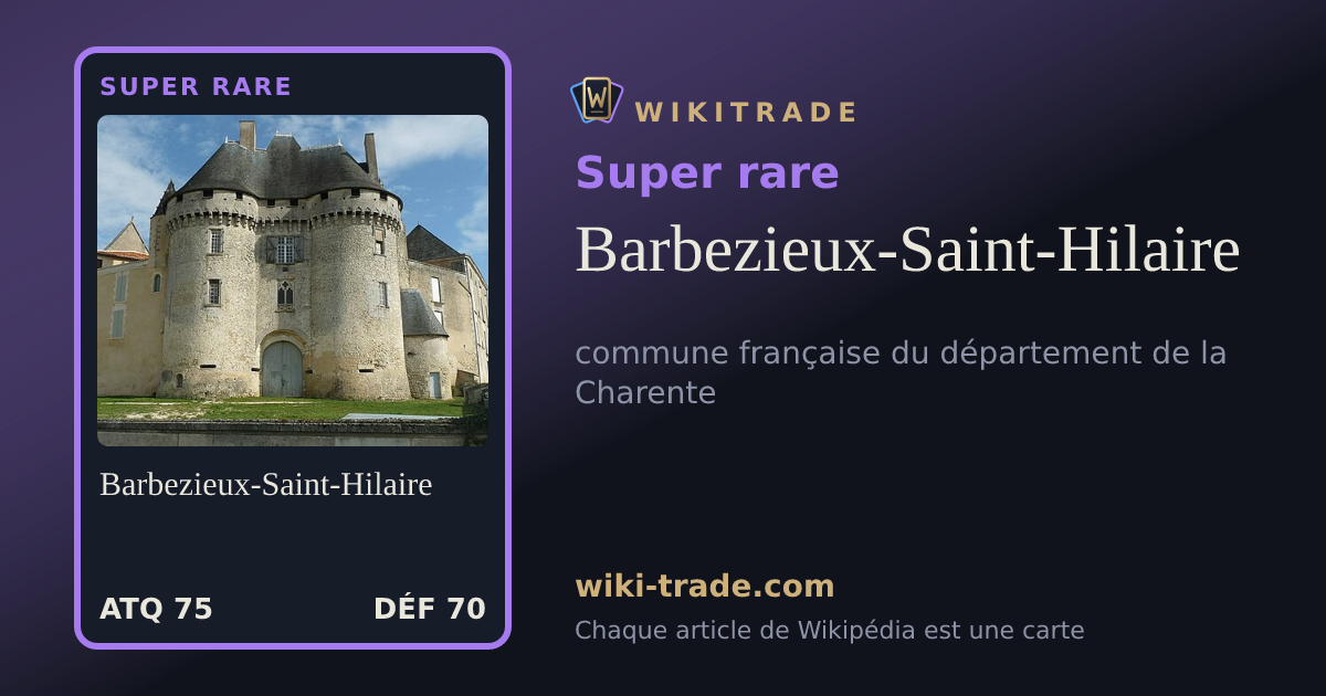 Barbezieux-Saint-Hilaire — carte Super rare