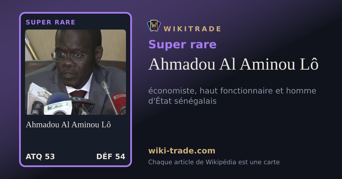 Ahmadou Al Aminou Lô — carte Super rare