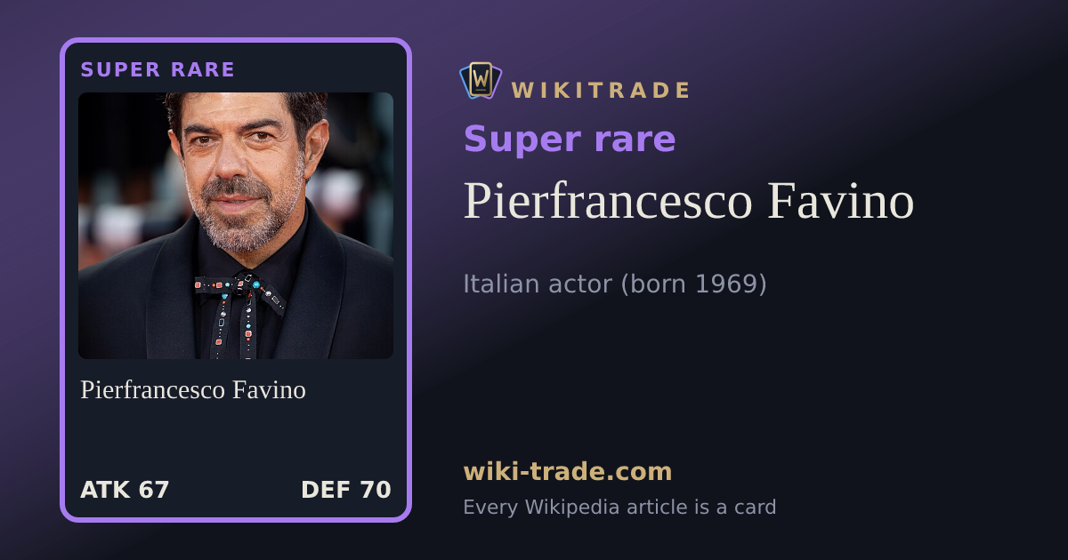 Pierfrancesco Favino — Super rare card
