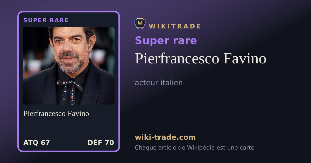 Pierfrancesco Favino — carte Super rare