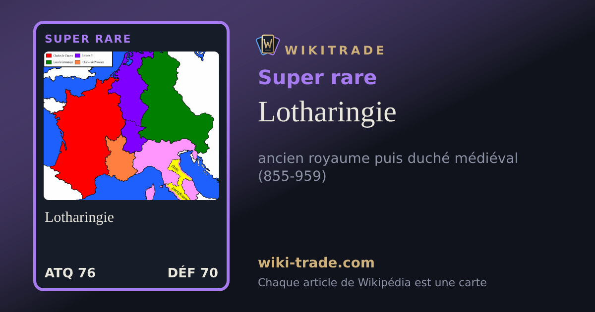 Lotharingie — carte Super rare