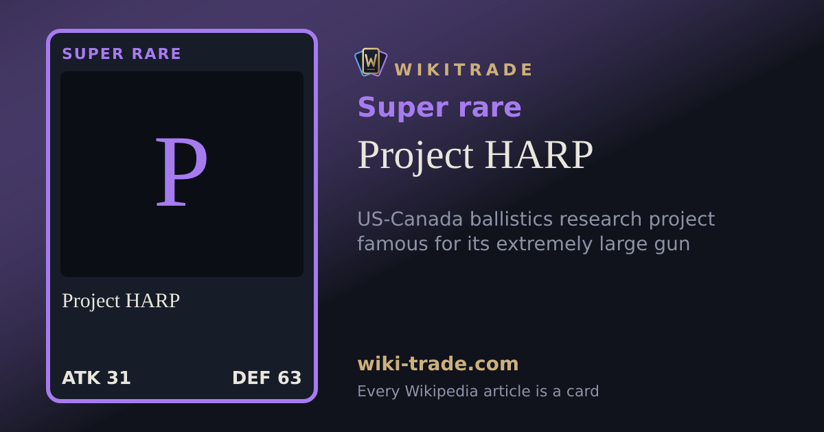 Project HARP — Super rare card