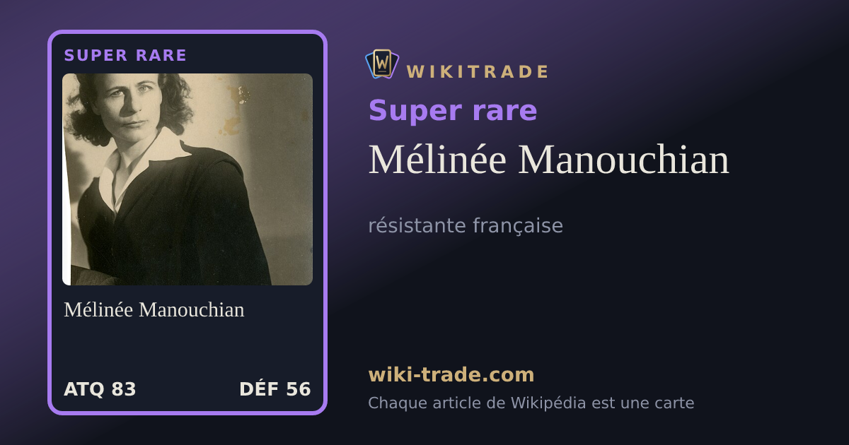 Mélinée Manouchian — carte Super rare