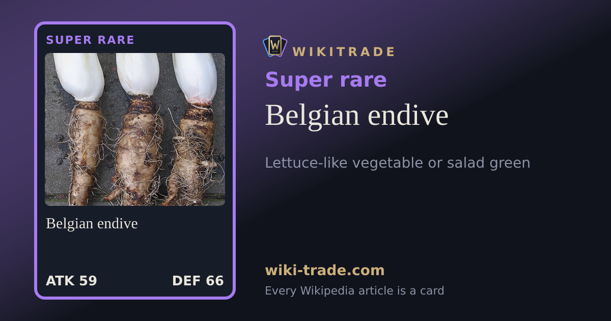 Belgian endive — Super rare card