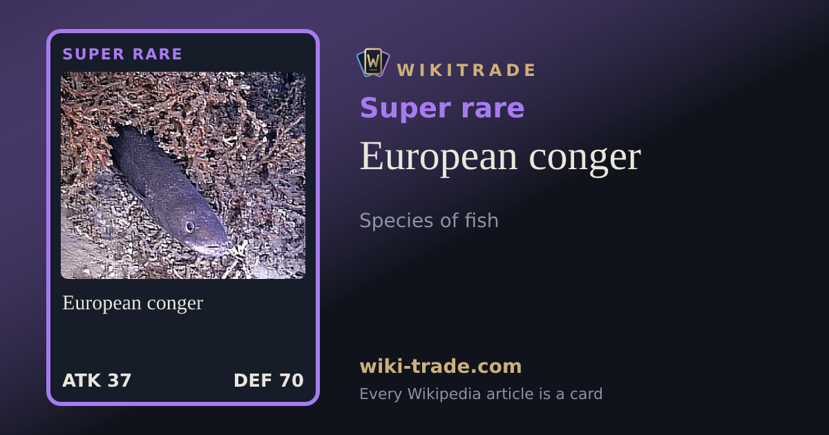 European conger — Super rare card