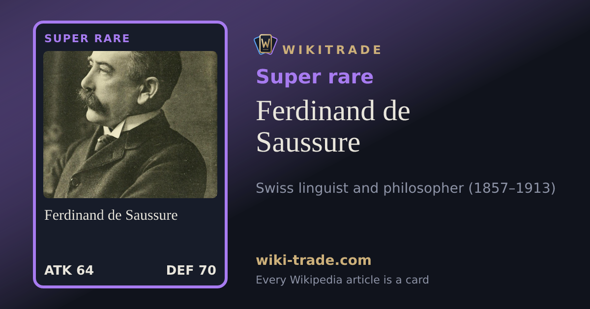 Ferdinand de Saussure — Super rare card
