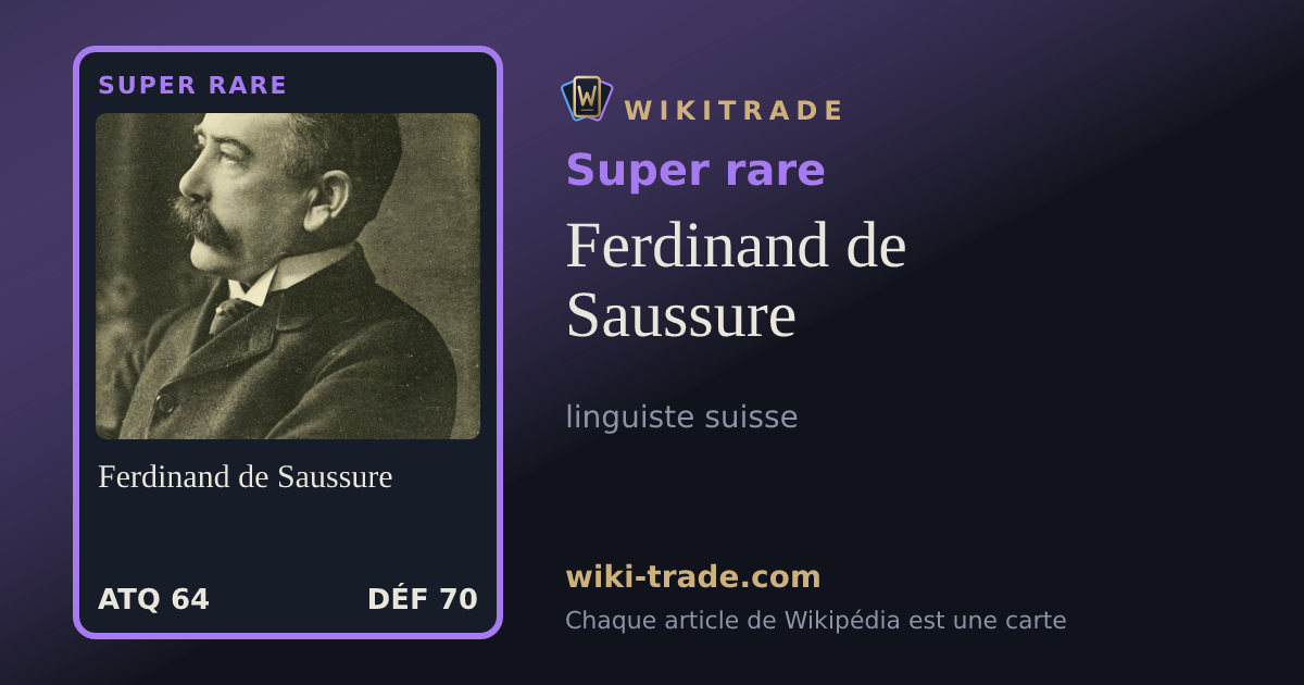 Ferdinand de Saussure — carte Super rare