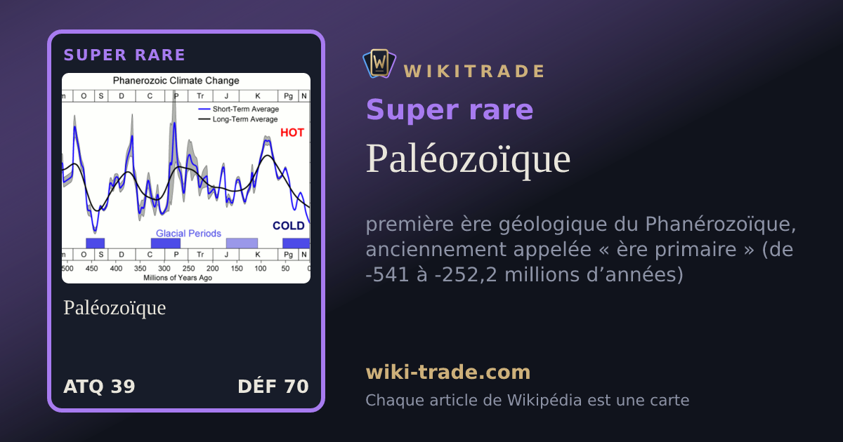 Paléozoïque — carte Super rare