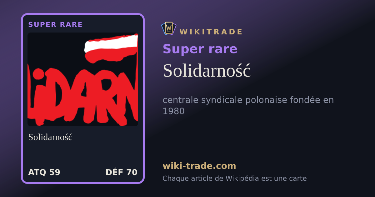 Solidarność — carte Super rare