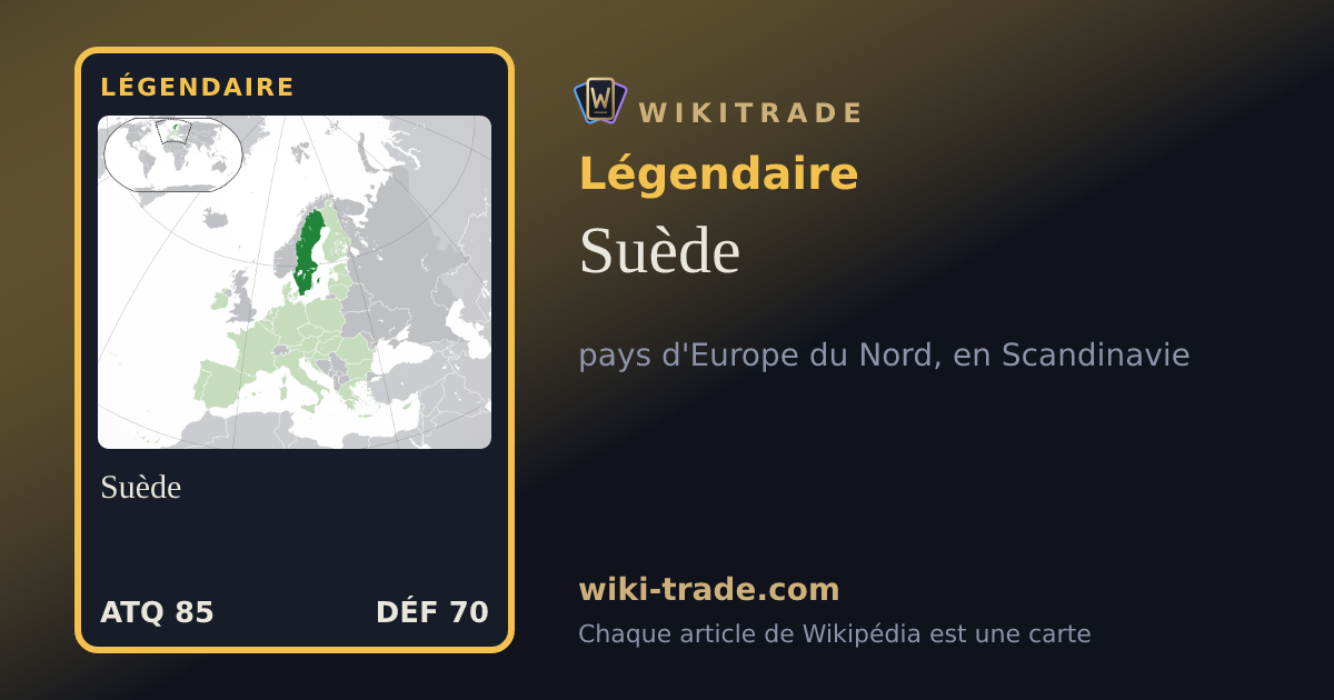 Suède — carte Légendaire