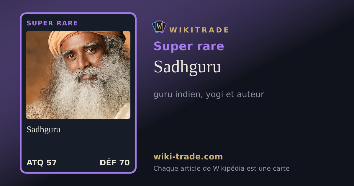 Sadhguru — carte Super rare