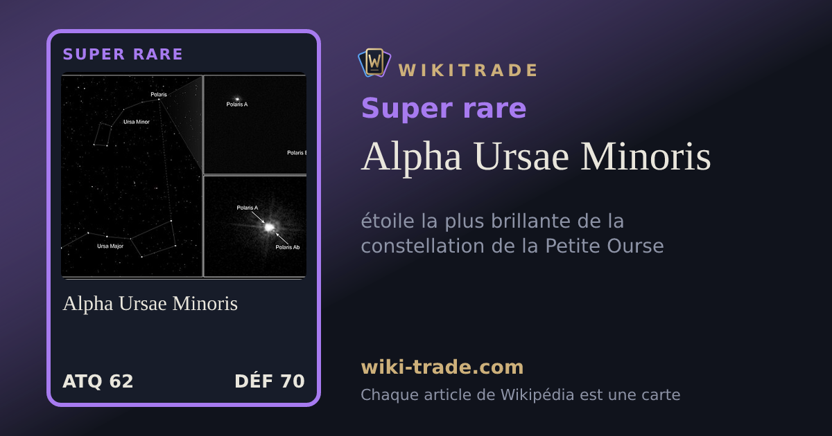 Alpha Ursae Minoris — carte Super rare