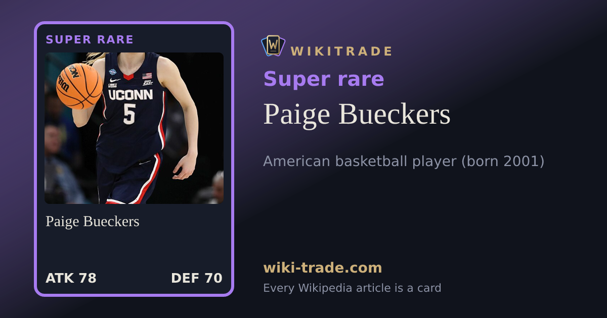 Paige Bueckers — Super rare card