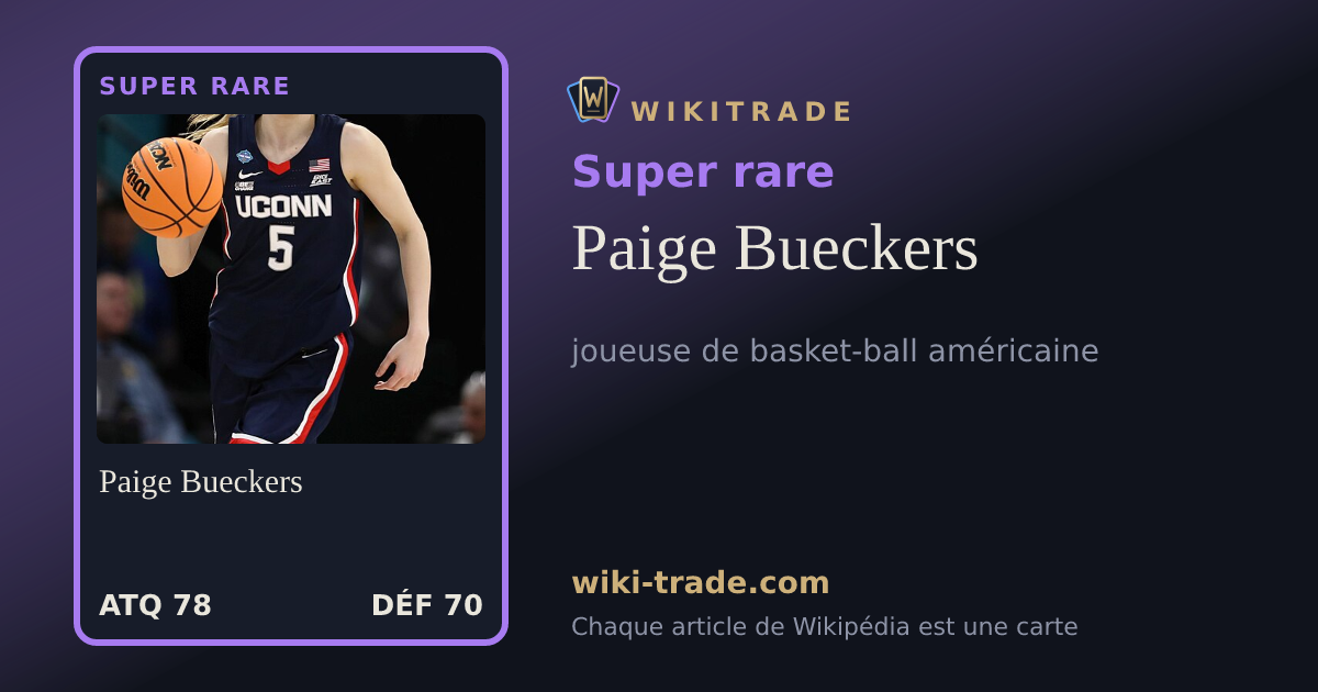 Paige Bueckers — carte Super rare