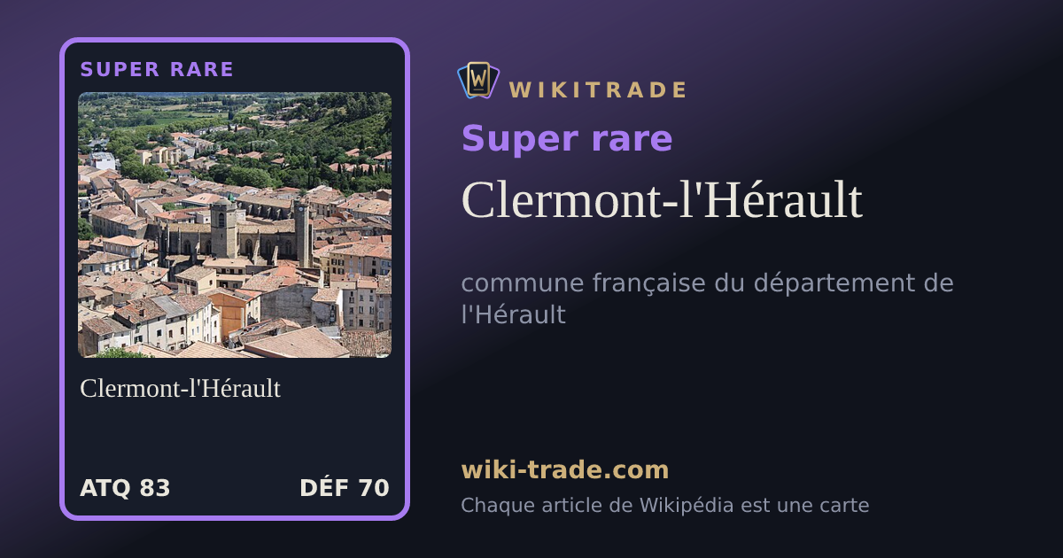 Clermont-l'Hérault — carte Super rare