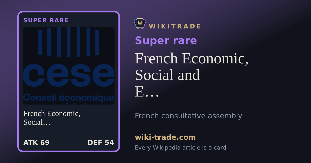 French Economic, Social and Environmental Council — Super rare card