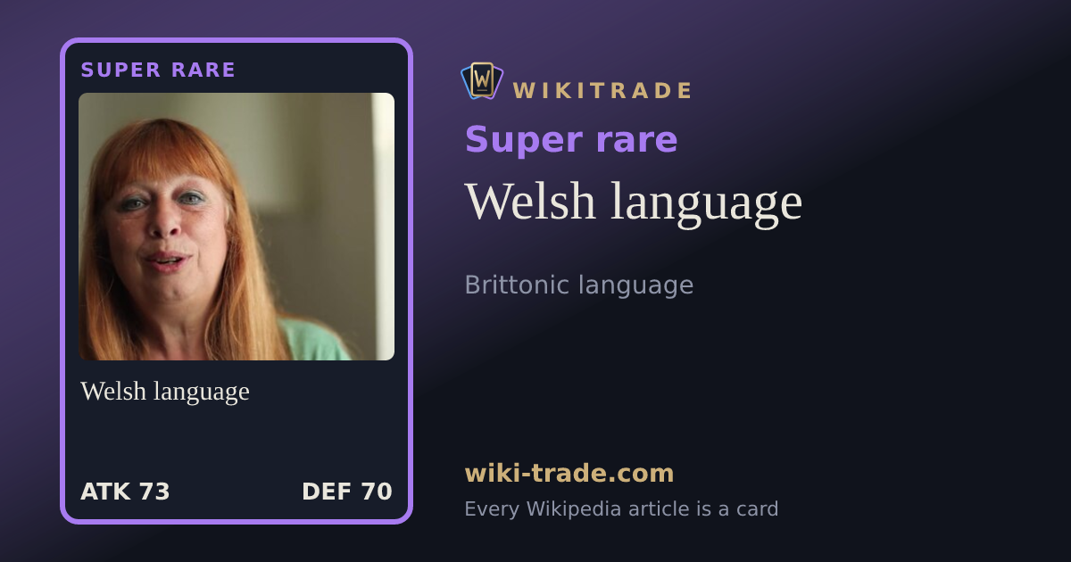 Welsh language — Super rare card