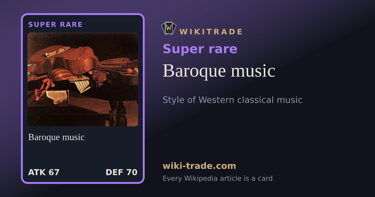 Baroque music — Super rare card