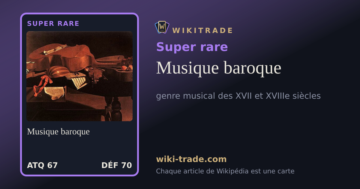Musique baroque — carte Super rare