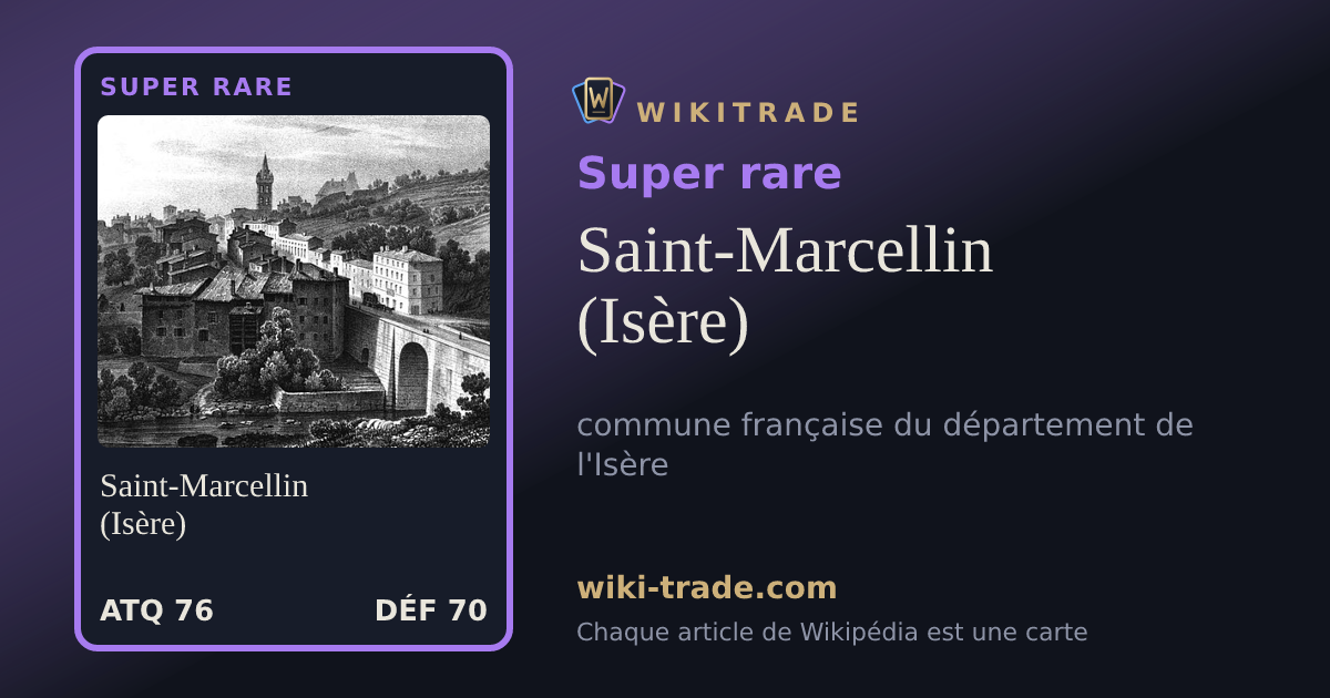 Saint-Marcellin (Isère) — carte Super rare