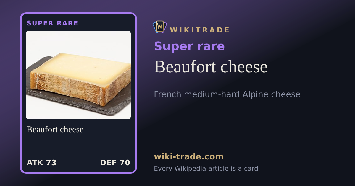 Beaufort cheese — Super rare card