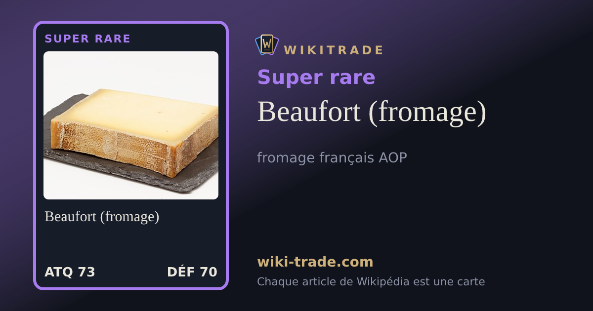 Beaufort (fromage) — carte Super rare