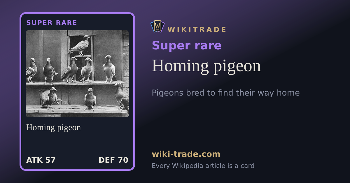 Homing pigeon — Super rare card