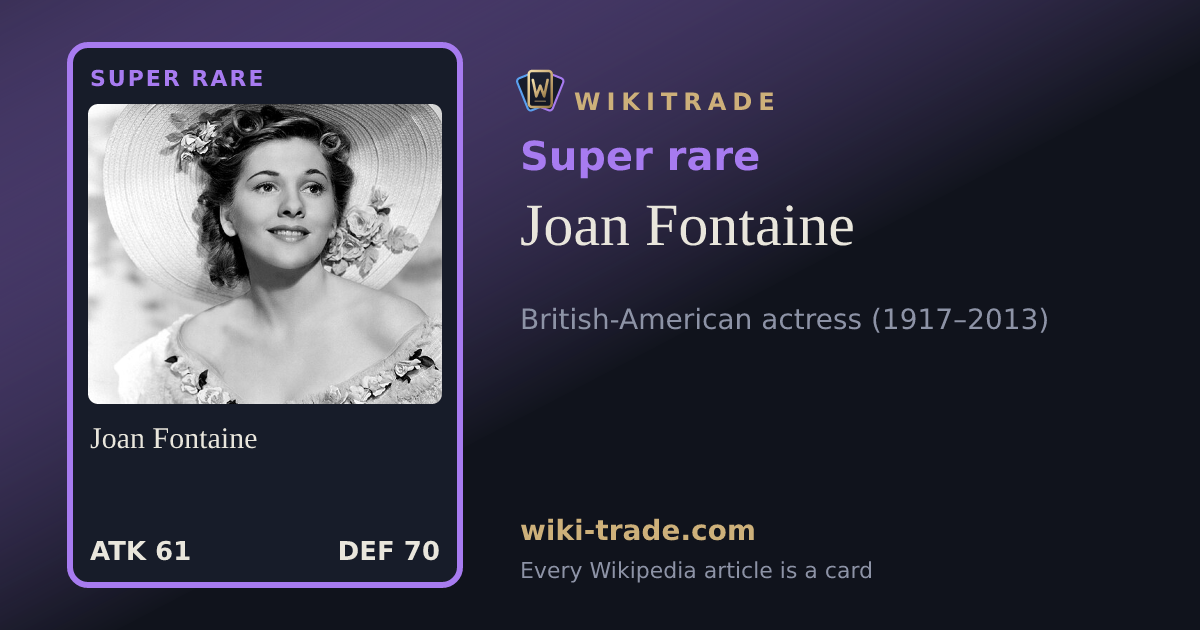 Joan Fontaine — Super rare card