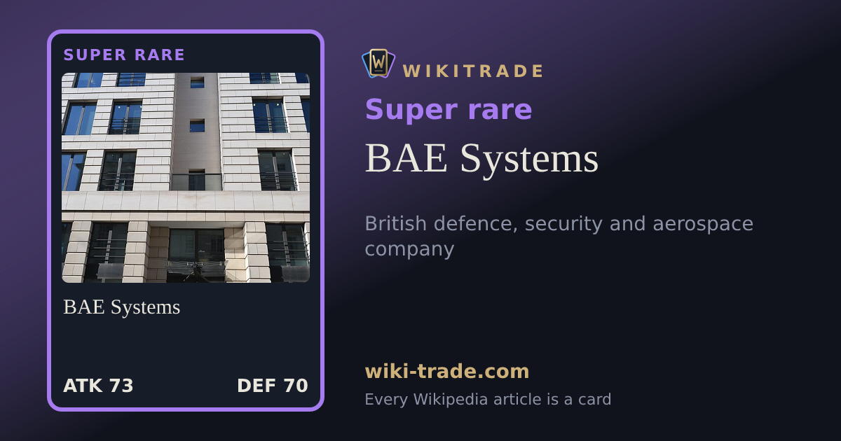 BAE Systems — Super rare card