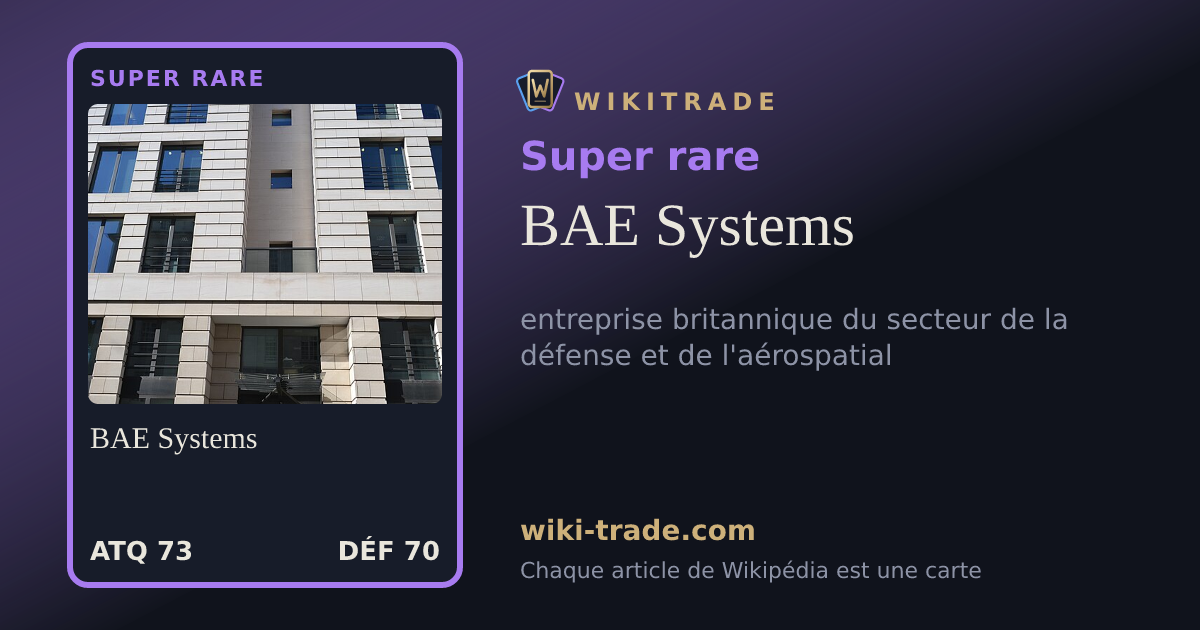 BAE Systems — carte Super rare