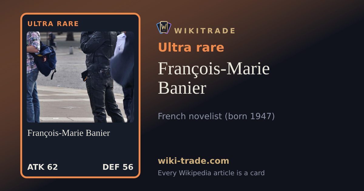 François-Marie Banier — Ultra rare card