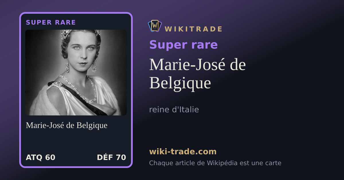 Marie-José de Belgique — carte Super rare