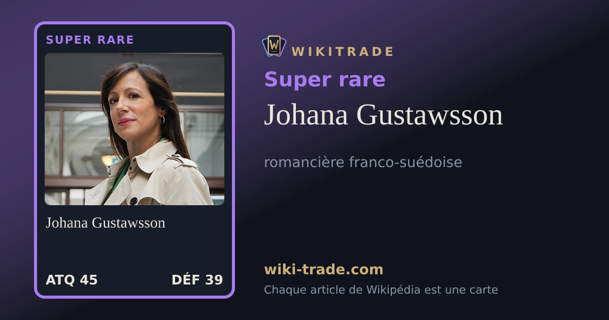 Johana Gustawsson — carte Super rare