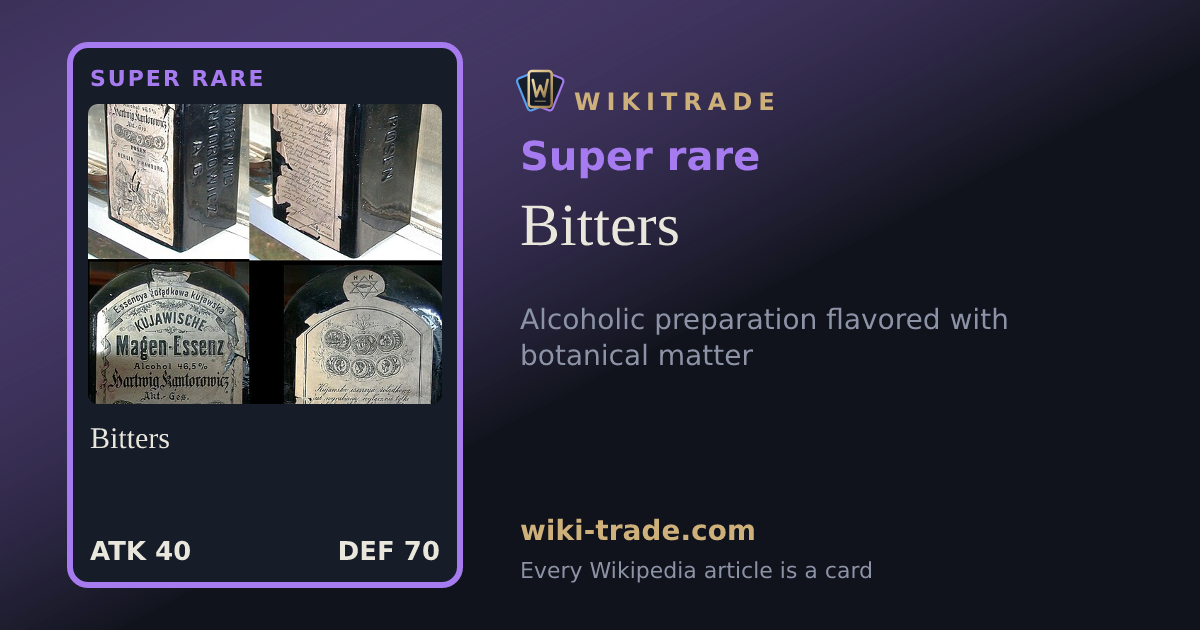 Bitters — Super rare card