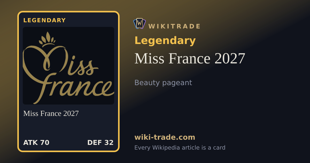 Miss France 2027 — Legendary card
