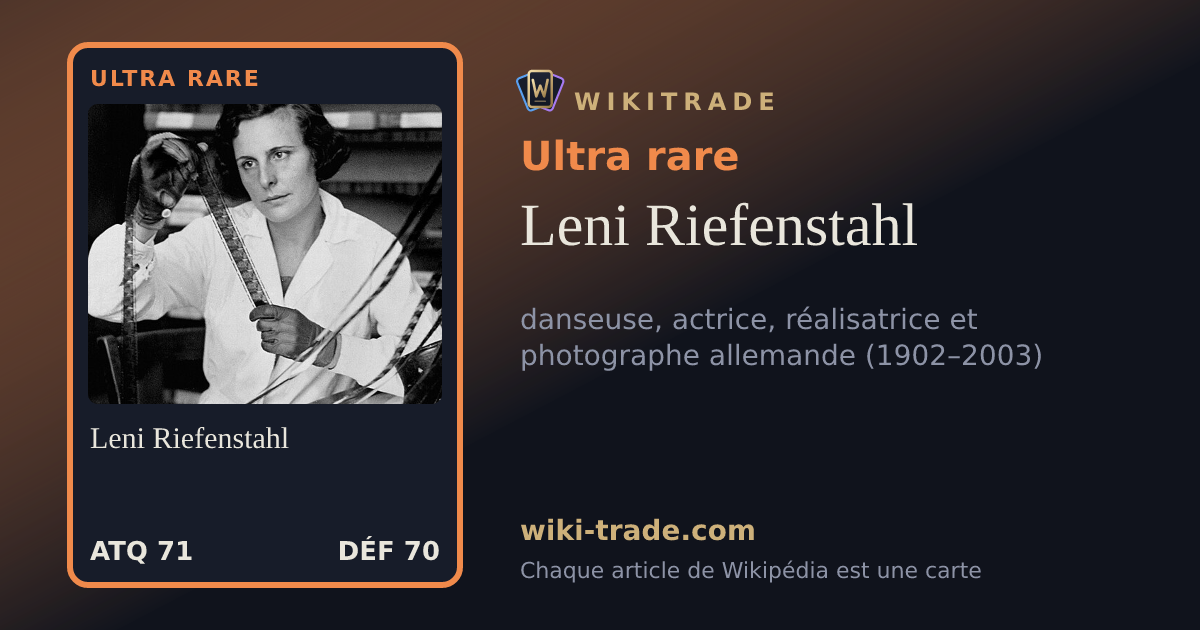 Leni Riefenstahl — carte Ultra rare