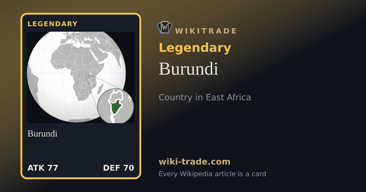 Burundi — Legendary card