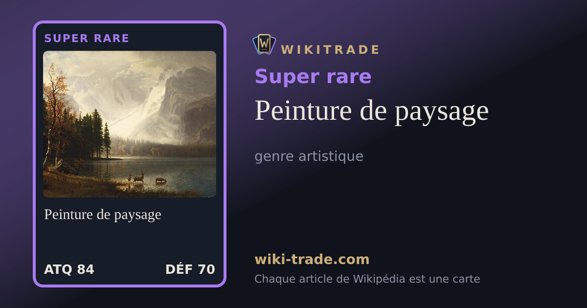 Peinture de paysage — carte Super rare