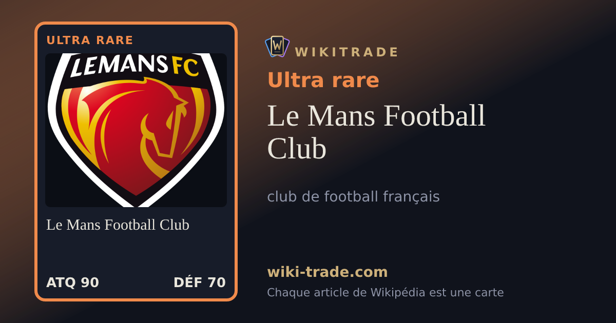 Le Mans Football Club — carte Ultra rare