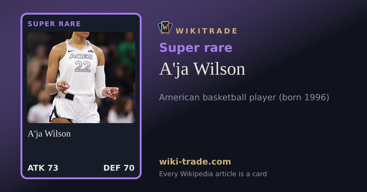 A'ja Wilson — Super rare card