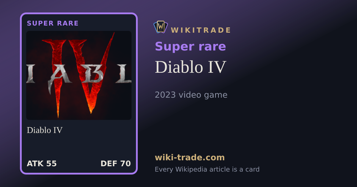 Diablo IV — Super rare card