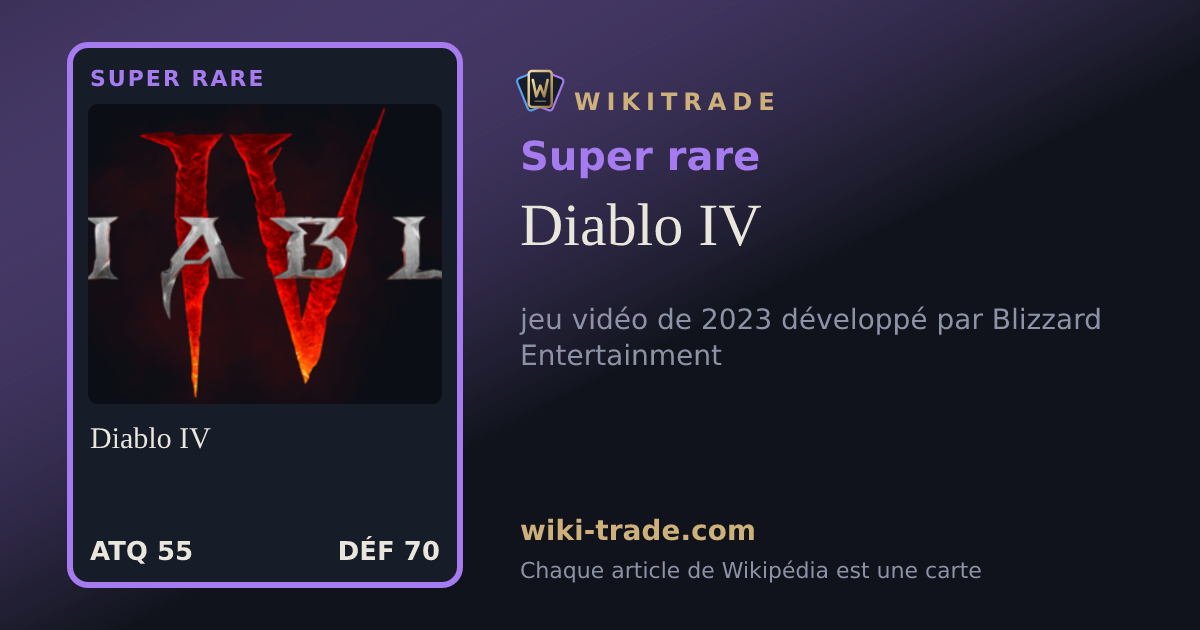 Diablo IV — carte Super rare