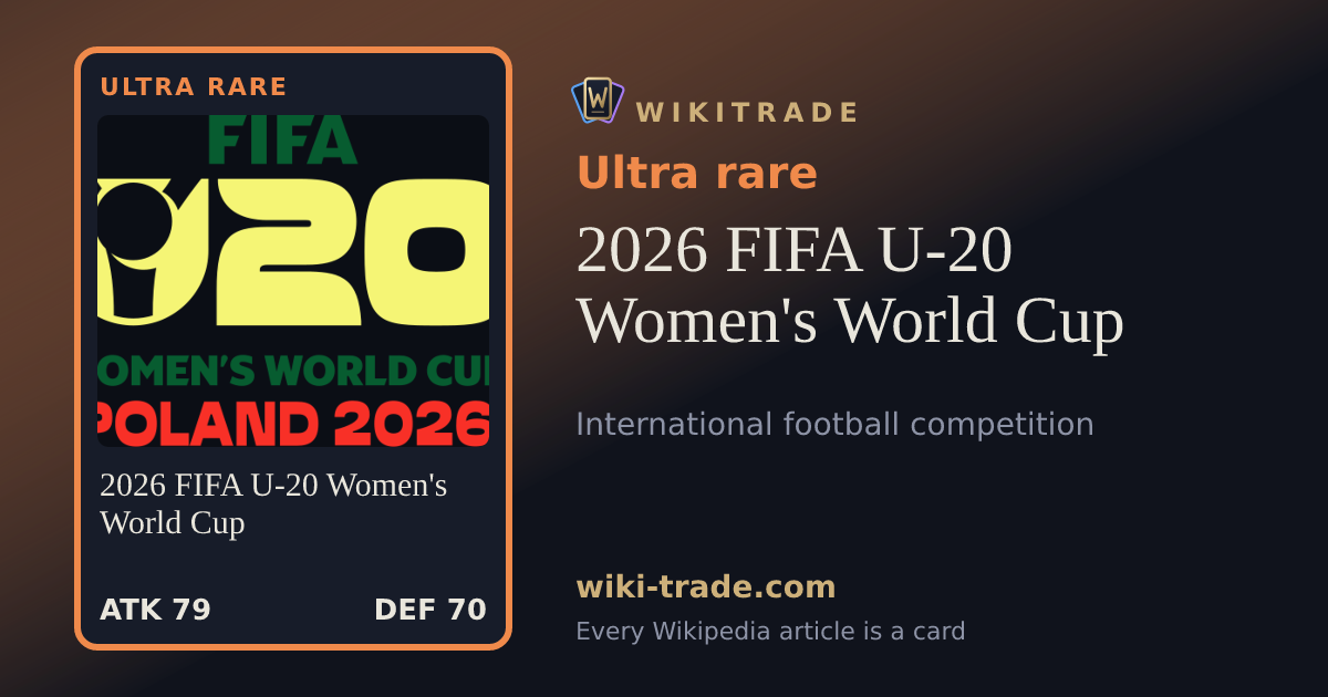 2026 FIFA U-20 Women's World Cup — Ultra rare card