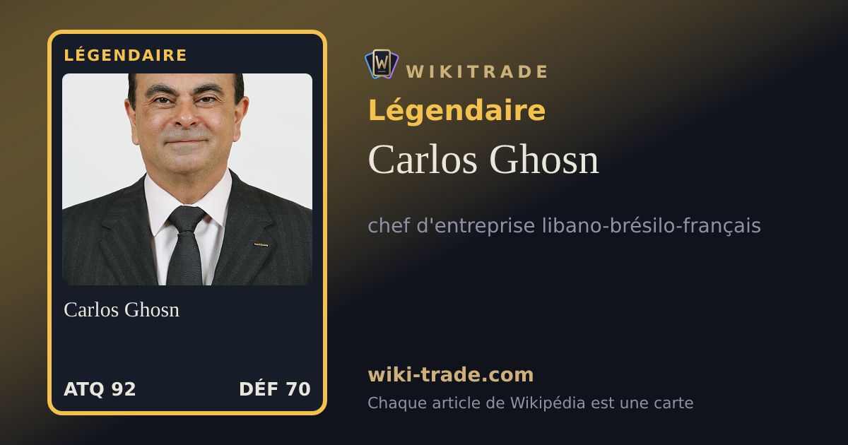 Carlos Ghosn — carte Légendaire