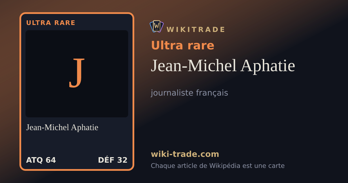 Jean-Michel Aphatie — carte Ultra rare